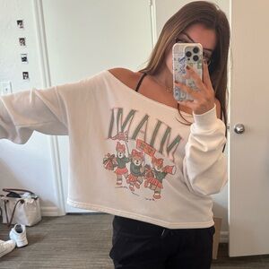 UNIVERSITY OF MIAMI CROPPED SWEATER